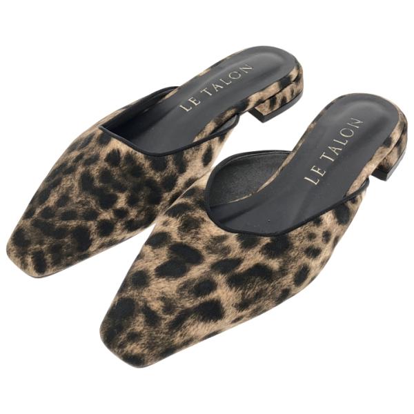 Le Talon (ルタロン) スクエアカットミュール ブラウン S