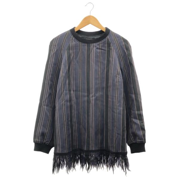 DRIES VAN NOTEN (ドリスヴァンノッテン)シルク混フリンジサテンプルオーバー
