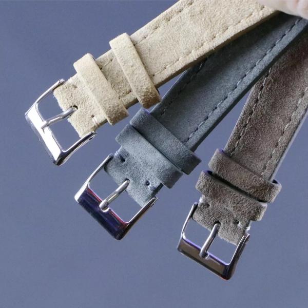 時計ベルト スエード 革 交換 替えバンド クイックレバー 20mm