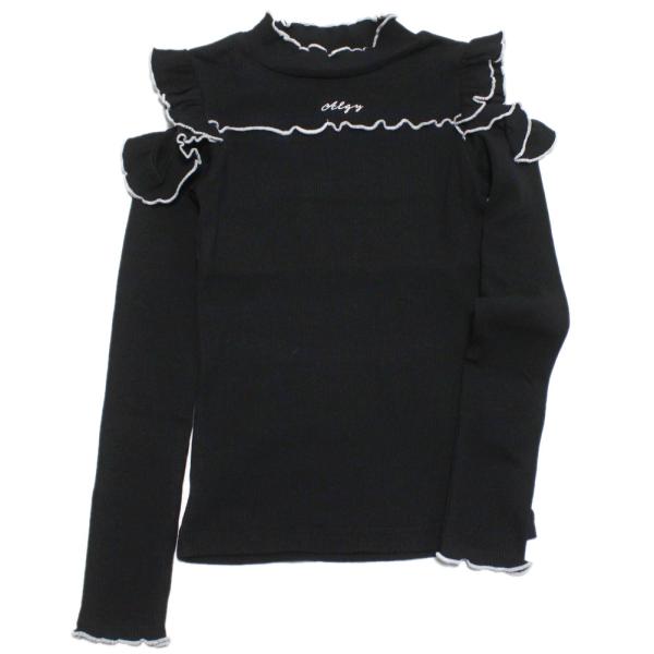 セール 「50%OFF」 長袖Tシャツ &quot;アルジー&quot; 肩あきリブロンT ブラック(BK)
