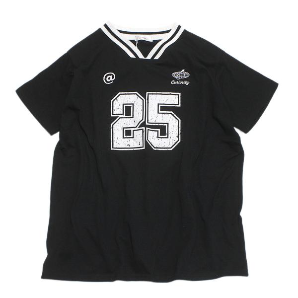 セール 「50%OFF」 半袖Tシャツ "アルジー" ナンバリングBIGTシャツ ブラック(BK)