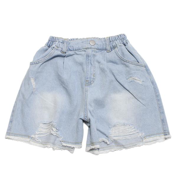 セール 「50%OFF」 ハーフパンツ "アルジー" グランジショートパンツ サックス(SS)