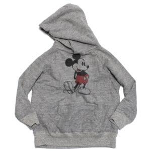 パーカー "DD×ミッキー" 子供服 ビンテージウラケ MICKEY ワッペン パーカー 3GRグレー｜circus-circus