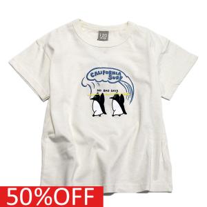 セール 「50%OFF」 半袖Tシャツ "ディラッシュ" 子供服 ペンギンTシャツ オフホワイト(WW)