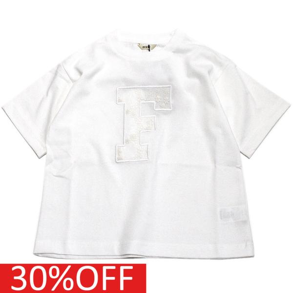 半袖Tシャツ &quot;フィス&quot; 子供服 サラサラテンジク F ロゴ S/S Tシャツ 21OW白
