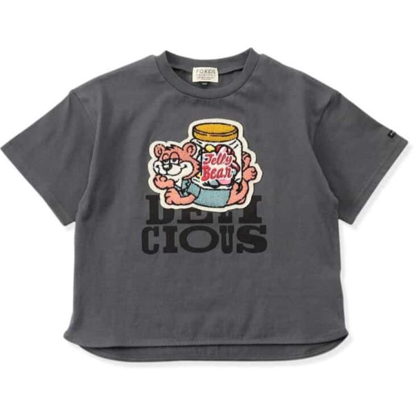 セール 「50%OFF」 半袖Tシャツ &quot;エフオーキッズ&quot; サガラワッペンTシャツ チャコール(CH...