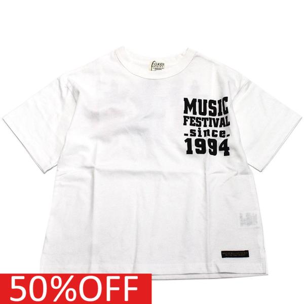 セール 「50%OFF」 半袖Tシャツ &quot;エフオーキッズ&quot; 子供服 MUSIC FES バックプリン...