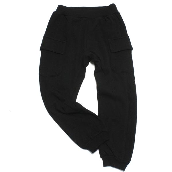 セール 「50%OFF」 ロングパンツ &quot;エフオーキッズ&quot; サイドポケット裏シャギーパンツ ブラック...