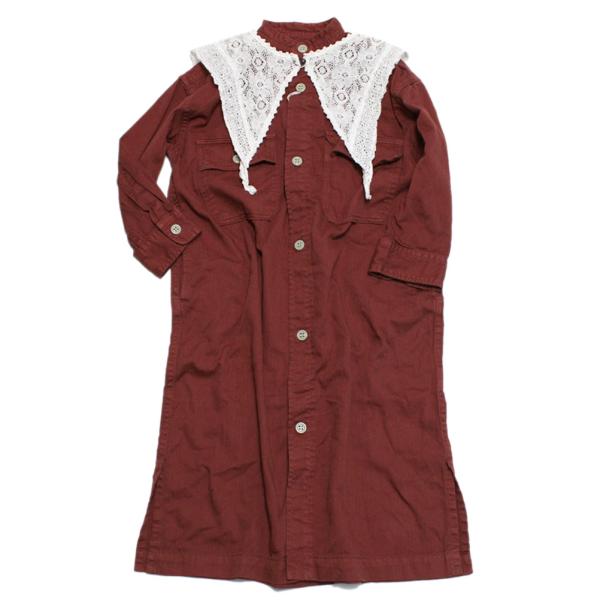 セール 「80%OFF」 ワンピース "ゴートゥーハリウッド" ミニヘリンボン アーミー シャツ O...