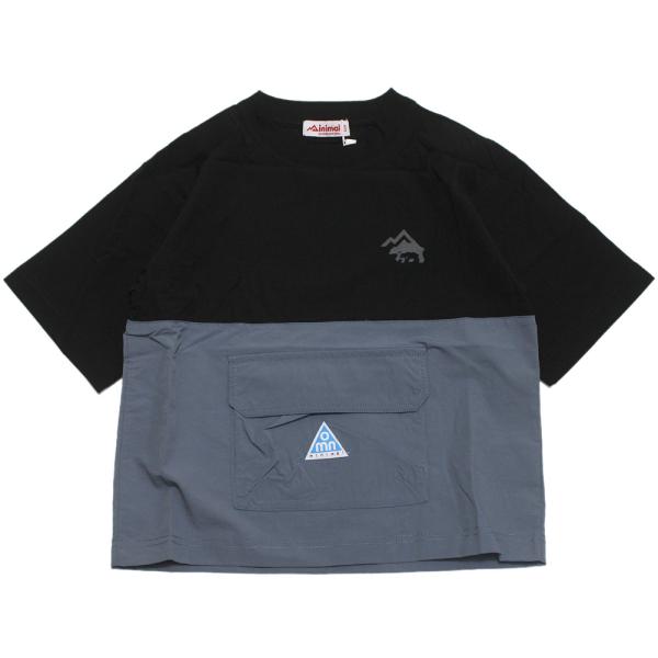 セール 「50%OFF」 半袖Tシャツ &quot;&quot;  4WAY/ストレッチキリカエシャツ クロ(80)