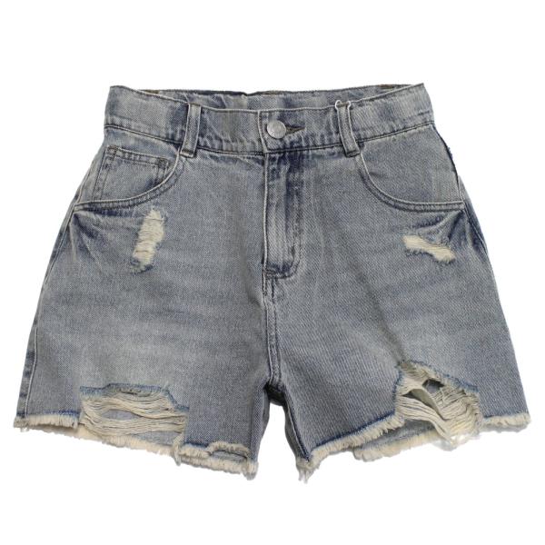 ハーフパンツ "Love toxic　ラブトキシック"  LTXC/ダメージデニムショートパンツ ブ...