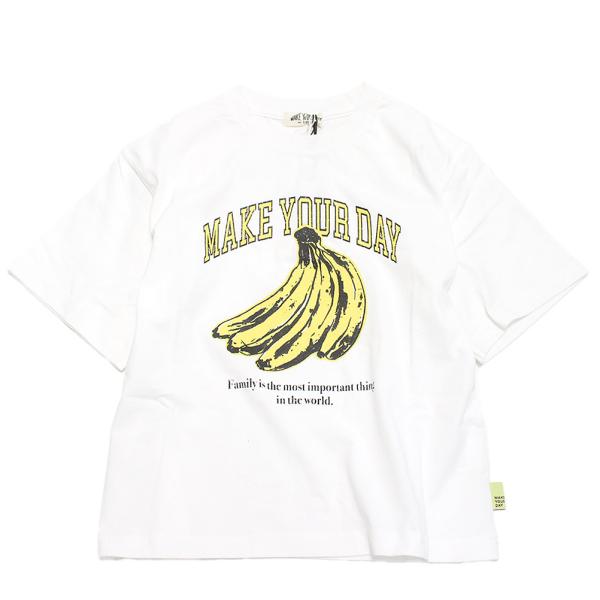 セール 「50%OFF」 半袖Tシャツ &quot;makeyourday メイクユアデイ&quot; バナナロゴTシャ...