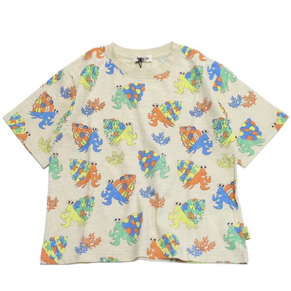 半袖Tシャツ "makeyourday メイクユアデイ" ヤドカリソウガラTシャツ ベージュ(BE)