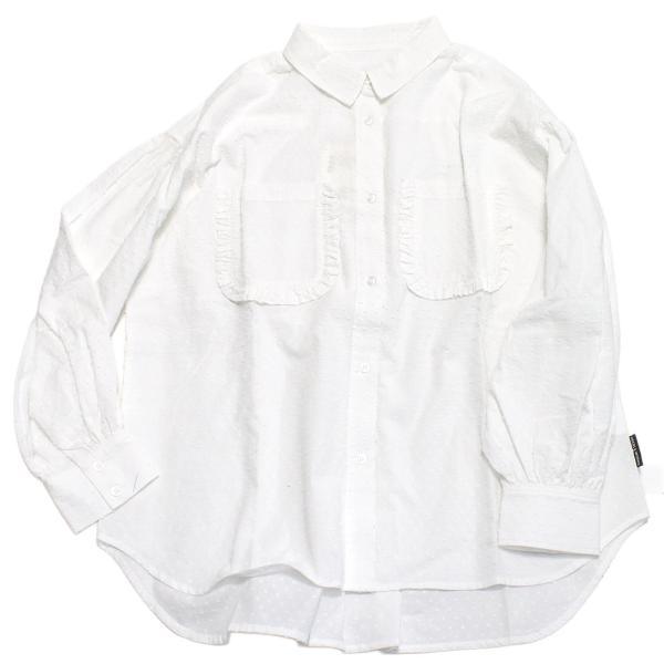 シャツ・ブラウス "ニードルワークス" カットローンブラウス ホワイト