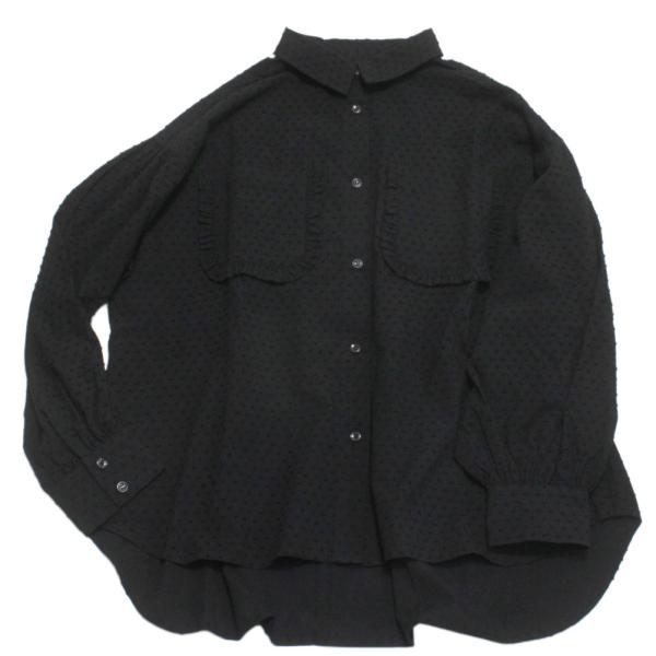 シャツ・ブラウス "ニードルワークス" カットローンブラウス ブラック