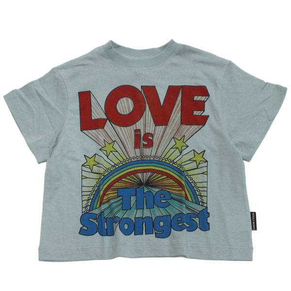 半袖Tシャツ "ニードルワークス" LOVE Tシャツ ブルー