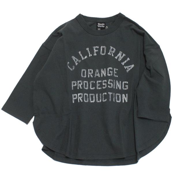 セール 「50%OFF」 長袖Tシャツ &quot;ニードルワークス&quot; 天竺ロング丈ロンT(8分袖) チャコー...