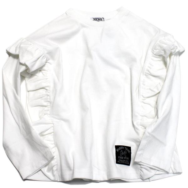 セール 「50%OFF」 長袖Tシャツ &quot;ニードルワークス&quot;  NeWo/フリルTシャツ オフホワイ...
