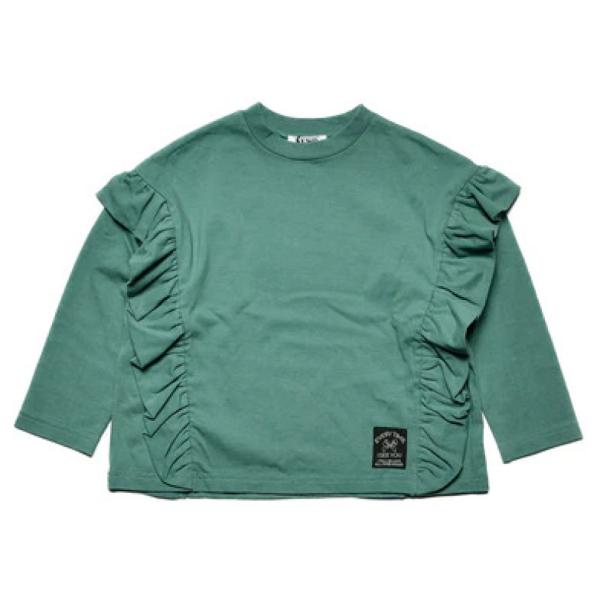 セール 「50%OFF」 長袖Tシャツ &quot;ニードルワークス&quot;  NeWo/フリルTシャツ グリーン