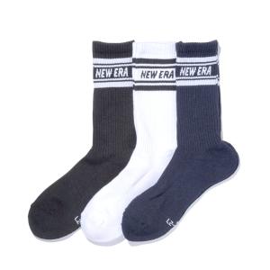 ソックス・レッグウォーマー "ニューエラ　キッズ　NEW　ERA　KIDS" 子供服 CREW 3PAIRS LINE SOCKS(MALTI) マルチ｜circus-circus