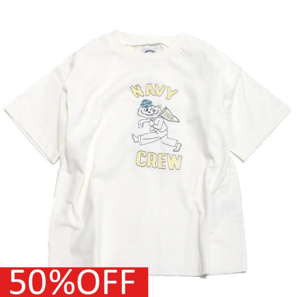 半袖Tシャツ &quot;オーシャン&amp;グラウンド&quot; 子供服 ANIMAL PLAYER ステッチTシャツ ホワ...