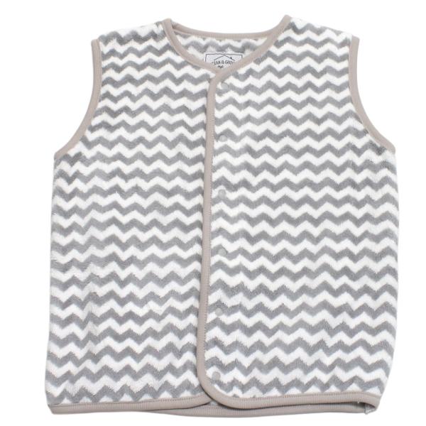 セール 「50%OFF」 ベスト "オーシャン&amp;グラウンド" ジグザグフリーススリーパー グレー(G...