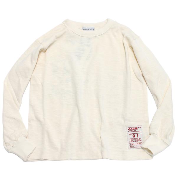 セール 「50%OFF」 長袖Tシャツ "オフィシャルチーム" スラブ天竺ラクガキバックプリントTシ...