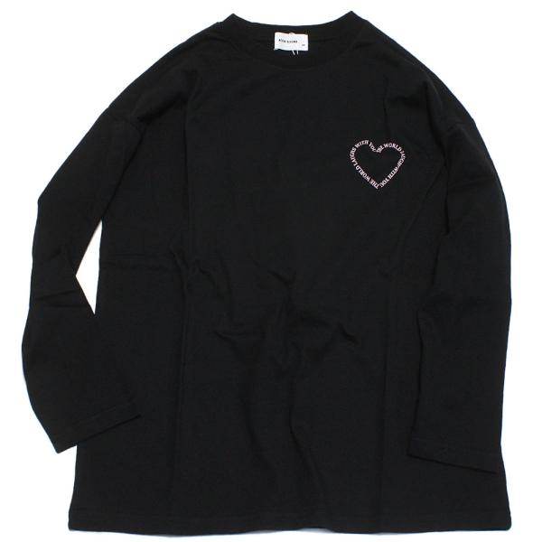 セール 「50%OFF」 長袖Tシャツ "リコ シュクレ" バックハートプリントロンT ブラック