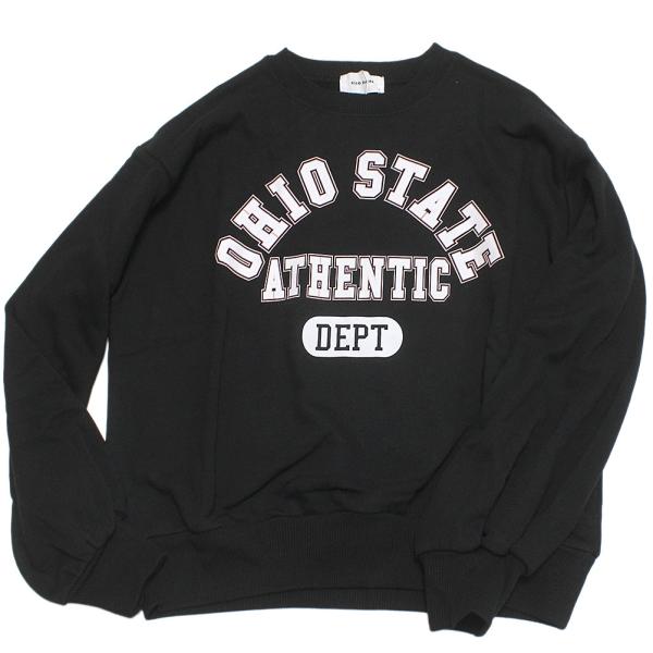 セール 「50%OFF」 トレーナー・ニット "リコ シュクレ" カレッジロゴプルオーバー ブラック