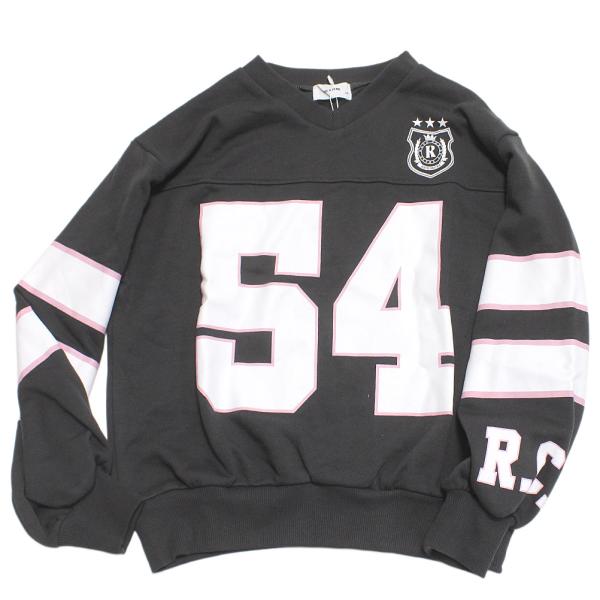 セール 「50%OFF」 トレーナー・ニット "リコ シュクレ" Vネック袖ラインナンバリングプルオ...