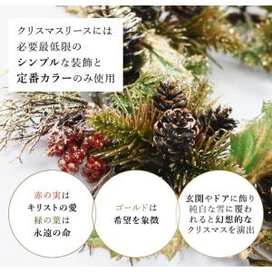 クリスマス リース 冬 飾り 玄関飾り 壁飾り...の詳細画像2
