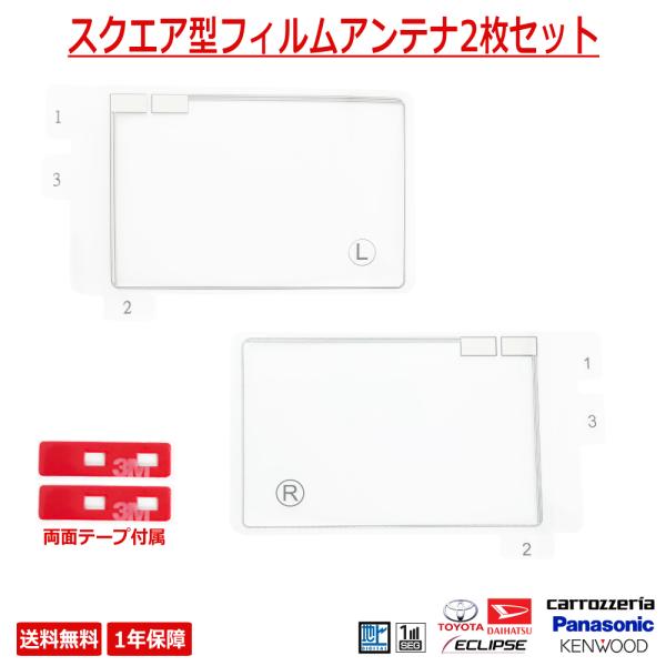 サンヨー S型 フィルムアンテナ 高感度 2枚組 NV-SB250DT NV-SB260DT NV-...