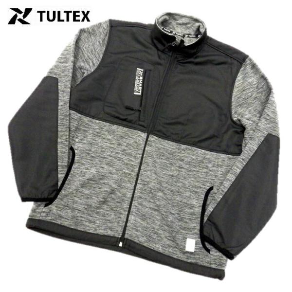 タルテックス フルジップ フリース バイカラー ジャケット タッチするだけで静電気を放電。夜道も安心...