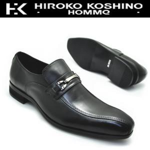 (クールビズ)　本革 《HIROKO KOSHINO HOMME》 ヒロココシノ　スリッポン/ローファー/ビット　No120｜citron-kobe
