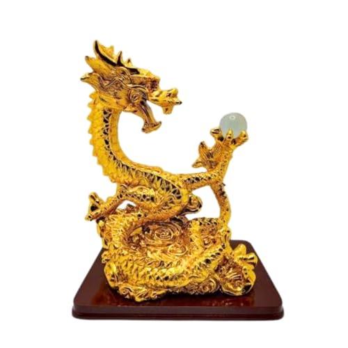 龍 置物 ドラゴン 干支 辰 竜 金運 招福 正月飾り 開運 強運 風水 縁起 運気 上昇 宝珠 (...
