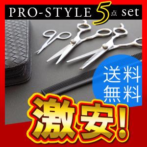 ハサミ プロスタイル用 3本セット （カットハサミ＆スキバサミ＆眉ばさみ） コーム付き はさみ 散髪 すきバサミ プロ仕様 (送料無料)