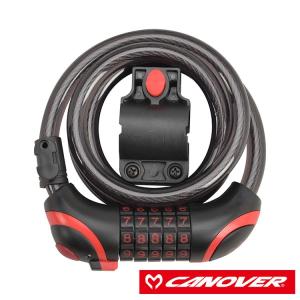 自転車 鍵  ワイヤーロック LEDライト付き 盗難防止