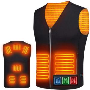 電熱ベスト 加熱ベスト 2021進化版USB充電式電熱ジャケット防寒対策 秋冬用 8つヒーター内蔵【お腹3*・腰3*・背中2*】