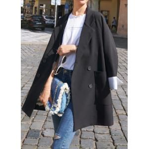 テーラージャケット　大人キレイ　ジャケット　テーラード　ビッグシルエット　ストライプ