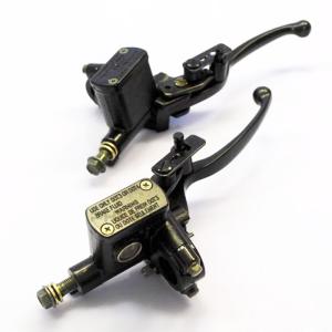 ブレーキマスターシリンダー 左右 黒 バイク レバー