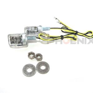 バイク ウインカー LED 2個セット クリアレンズ 超小型