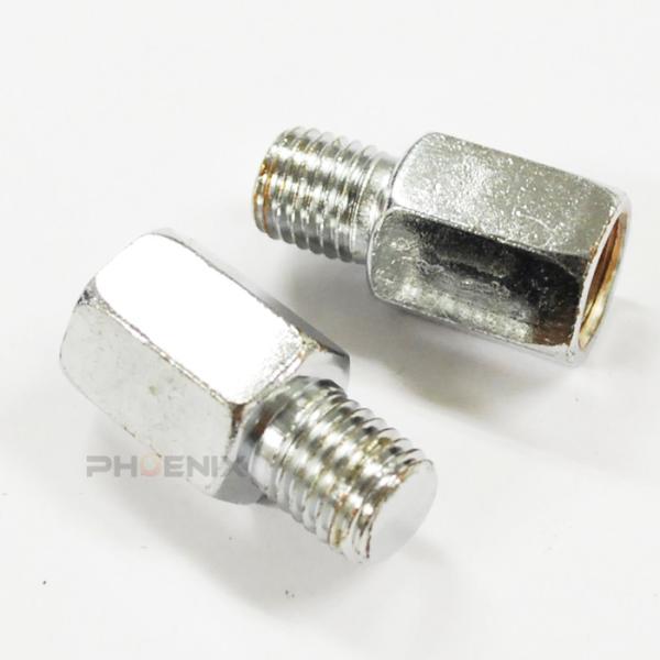 ミラー アダプタ 変換 バイク ミラー側 M8 正ねじ → 車体側 M10 正ねじ P1.25 2個...