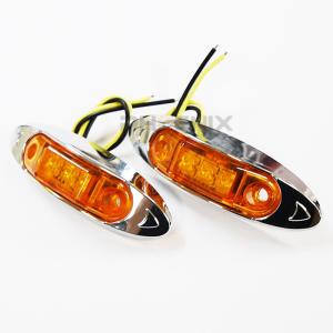 LED サイド マーカー ランプ ライト 2個 DC12V 24V 黄発光 牽引車 特殊 小型車 路肩 車幅 補助 トラック テールライト 大型車｜ck-custom