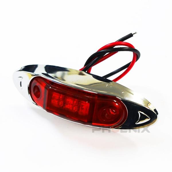 サイド マーカー LED テール ライト トラック DC 12V 24V 赤発光 牽引車 バス トレ...