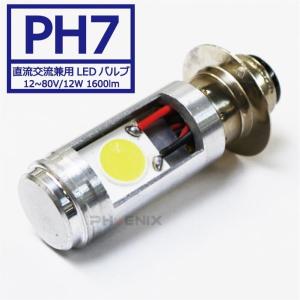 PH7 T19L Hi/Lo 12w 無極性設計 交流/直流 兼用 12~80V 1600lm 汎用 LED ヘッドライト バルブ 1個