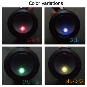 ロッカースイッチ 3極 3ピン 丸 12V ラ...の詳細画像1