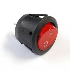 ロッカースイッチ 丸型 2ピン レッド ON OFF スイッチ シーソースイッチ
