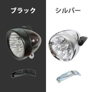 自転車 フロントライト 砲弾型 7LED 電池...の詳細画像3