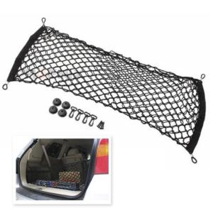 トランクネット 90cm 40cm ラゲッジネット カーゴネット 車 トランク 固定 二重ネット 車載収納 旅行 アウトドア キャンプ ドライブ｜ck-custom