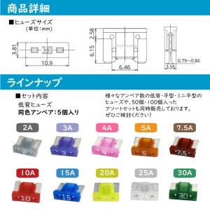 ヒューズ 低背 ブレード 選べる 1種 5個 ...の詳細画像2